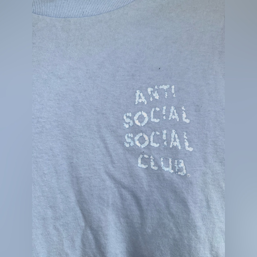 Anti Social Social Club Partly Cloudy Tee 'Blue' $80 Rare Size Small - Picture 5 of 10